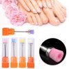 Dioche 5pcs Nail Polish Grind Drill Clean Brush, Nail Polish Clean Brush Head, Nail Drill Bit Set Cleaning Brushes for Electric Nail Drill Machine Nail Dust Remover
