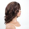 OYSRONG New 13.78'' Elegant Women Short Brown Layered Wavy Heat Resistant Fibre Hair Wig