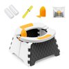 Toddler Portable Potty Training Seat for Kids Baby Foldable Toilet Child Travel Potty in Car Camping Potty Chair Seat for Indoor Outdoor, with 60 Disposable Bags