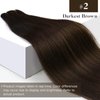 Sunny Hair Extensions Real Human Hair Weft Brown Sew in Weft Hair Extensions Human Hair Darkest Brown Human Hair Wefts Natural Hair Extensions Sew in Real Human Hair Premium Hair Extensions 100G 20in