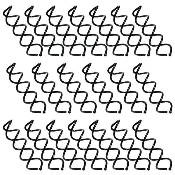 TUUXI 20 Pcs Spiral Bobby Hair Pins Black Hair Screws Hair Twister Hair Accessories for Women Fast Bun Thick Hair Style