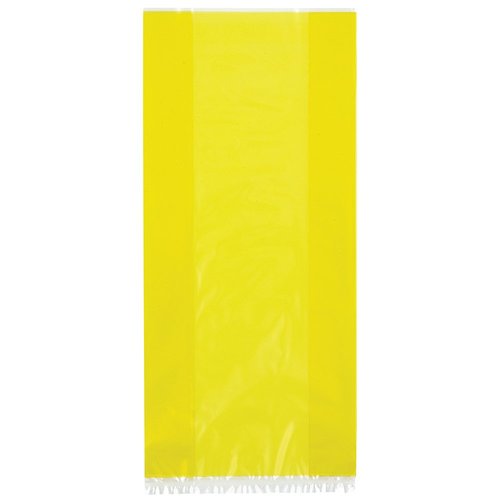 Yellow Cellophane Bags - (30 Ct) - Vibrant Sunshine Gift Bags for Parties, Events & Special Occasions