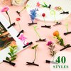 Sprout Clips Mixed Style Plant Hairpins Little Grass Sprout Hair Clips 50 Pcs Mushroom Clip on Sprout Gift for Women Girls Kids School