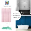Eazzier Bath Blush Pink 3D Crystal Plastic Shower Curtain Liner, 72x72 Inch Thin Lightweight Plastic Bathroom Shower Showroom Inner Curtain with Rustproof Metal Grommet Holes and Weighted Magnets
