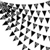 26Ft Silver Black 13th Birthday Party Decorations 13th Fabric Pennant Banner Garland Streamers for Girls Boys Official Teenager Omg Ur A Teenager Birthday Cheers to 13 Years Anniversary Supplies