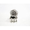 Generic Tiny mini silver metal silver flower hair claw clip