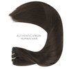 WENNALIFE Clip in Human Hair Extensions 80g 5pcs 20 Inch, Remy Clip in Hair Extensions Real Human Hair Dark Brown Virgin Human Hair Clip Ins Extensiones De Cabello Humano Con Clip