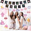 Pajama Party Decorations - Pajama Party Banner with Hanging Swirl Sleepover Party Supplies for Girls Slumber Party Favors Birthday Night Out
