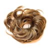 Mia Fluffy Hair Ponytail Wrap, Synthetic Wig Hair Ponytail Holder on Elastic Rubber Band, for Volume, Messy Bun for Women, Teens, Dress Up - Light Brown