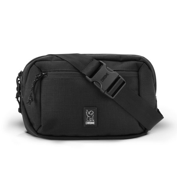 Chrome Industries Ziptop Waistpack, Sling Bag for Men and Women, Fanny Pack, Lightweight Sling, Water-resistant PU Zipper, 3 L, Black