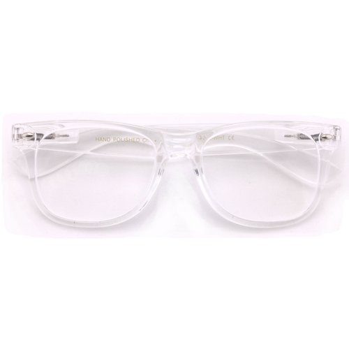 Clear transparent reading glasses - simple stylish readers (2.50, clear)