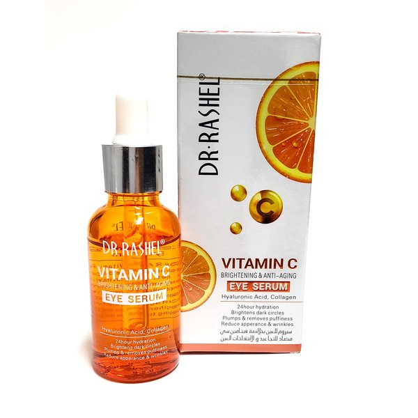 Dr Rashel Vitamin C Eye Anti - Aging Serum Essence | Hyaluronic Acid and Collagen, Reduce Wrinkles, Remove Dark circles & Puffiness, Size (1.01 oz)