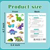 Partywind 120 Glitter Styles Dinosaur Tattoos for Kids Party Supplies, Dinosaur Birthday Party Favors Decorations, Fake Tattoo Stickers for Boys and Girls (12 Sheets)