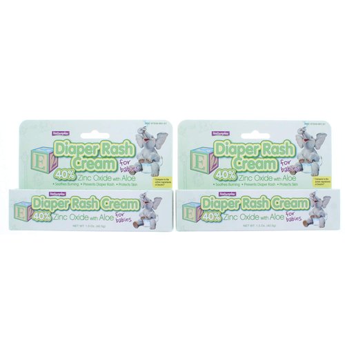 2 Pk. Natureplex Diaper Rash Cream 40% Zinc Oxide with Aloe for Babies 1.5 Oz. (3 Oz Total)
