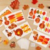 GreenPine 316 Pcs Thanksgiving Crafts for Kids, Make-A-Turkey Stickers Party Games/Favors/Supplies 24 Sets for Thanksgiving Party Decoration DIY Craft Activities, 8 Style with 120 Pcs Glue Point Dots