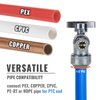 SUNGATOR 6-Pack Angle Stop Valve, Angle Water Shut Off Valve 1/2 x 1/4 Inch Compression, Toilet Water Valve, 1/4 Turn, No Lead Brass Push to Connect Plumbing Fitting, Pushfit, PEX Pipe, Copper, CPVC