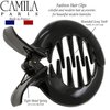 Camila Paris CP3294 French Hair Clip for Women, Girls Round Fish Hair Claw Clips Ponytail Holder Fashion Durable and Styling Hair Accessories for Women, Strong Hold No Slip Grip, Made in France