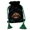 La Muci Velvet Tarot Card Bag - Drawstring Pouch for Tarot Deck Storage - Magic Black Velvet Bag- Jewelry Storage & Gift Bag with Gold Tassel Drawstrings, 6.6 x 9 inches