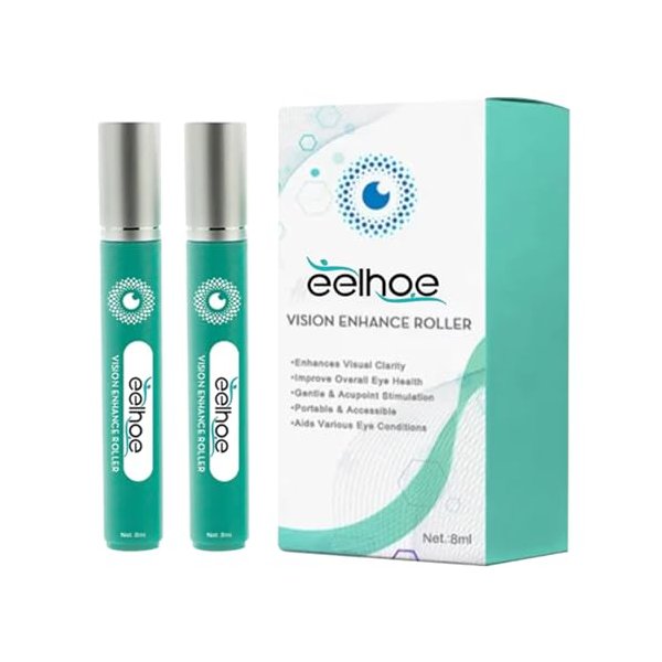 Vision Enhance Roller, Vision Enhance Massage Roller, Enhances Visual Clarity, Relieves Tired and Dry Eyes, Vision Enhance Roller for Women and Men, for Play Games, Stay Up and Work