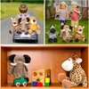 5 Pieces Safari Stuffed Animals Toy Set Includes Lions Tigers Elephants Zebras and Giraffes 11.8 inch Wild Animals Soft Realistic Jungle Animals Toys for Boys, Girls, Adults