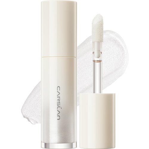 CARSLAN 3D Liquid Highlighter Makeup, Shimmer, Glowing Contour Stick Makeup, Smooth & Lightweigh Face Illuminator Makeup, Moisturizing, Blendable Cream Highlighter Dewy Makeup, 01 Silver Crystal