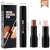 Cream Contour Stick Makeup Highlighter Stick Concealer Stick with Double Ended Design Cream Bronzer Stick Long Lasting Professional Makeup Contour, Shaping 3D Face Effect (#01)