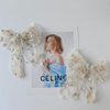 Lace Hair Bows French Barrette Hair Clip Hair Scrunchie Cute Gifts for Women Girls Party Decorations (A-2Pcs)