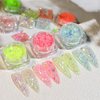 Sugar Glitter for Nails,Holographic Nail Art Sequins,6 Box 3D Glitter Metallic Shining Flakes Acrylic Nails Nail Glitter Flakes or Make Up DIY Nail Decoration