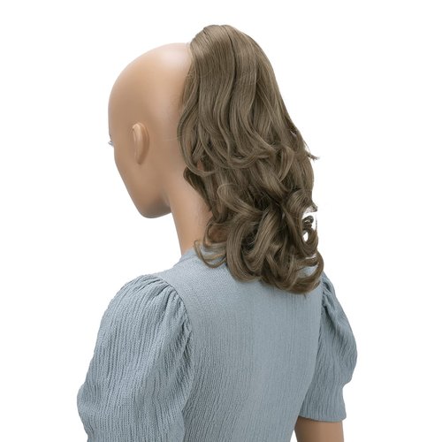 CAISHA by PRETTYSHOP 14" Wavy Clip On Ponytail With Butterfly Clip Hairpiece Heat-resistant Synthetic Fibres Ash Brown H109