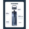 LifeStraw Go Series Water Filter Bottle - BPA-Free, Removes Bacteria, Parasites, Microplastics, Improves Taste, 22oz, Aegean Sea