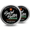 Wild Willies Premium Beard Balm Leave-In Conditioner, 2-Pack - Natural, Organic Ingredients Promote Fast Beard Growth, Removes Itch & Dandruff - Beard Butter Restores Moisture - Cool Mint Scent