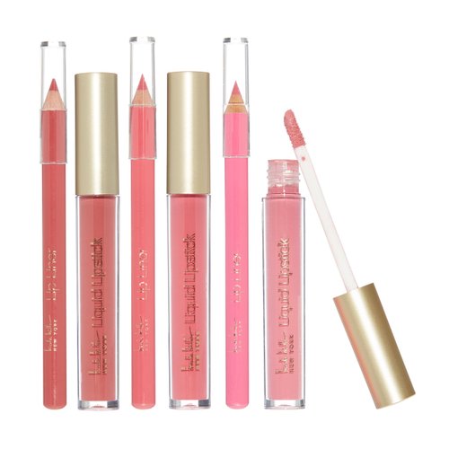Nicole Miller Liquid Lipstick &amp; Liner Collection | 6 Piece Set | 3 Liquid Lipsticks &amp; 3 Lip Liner...