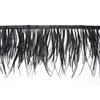 HAPPY FEATHER 2 Yards 5-6inch Black Ostrich Feathers Trim Fringe for DIY Dress Sewing Crafts Costumes Decoration