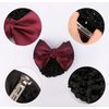 Driew Hair Clip, 6 Pcs Hair Net with Bow Hair Snoods for Women, Velvet, Polyester, Metal