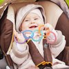 Ainiv Silicone Baby Teether Links, Cutie Baby Teething Toys with Pacifier Clip, Multi Use Baby Teether Rings, Food Grade Silicone Attachable Teether Chew for Newborn Infant Baby Gift, Color 4