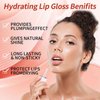 Unyoke Hydrating Lip Glow Oil, Lip Oil Gloss Transparent Toot Tinted Nourishing Long Lasting Repairing Lightening Lip Lines (CHERRY) 0.2 OZ