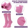 LINEMIN Wool Socks for Women Winter Warm Hiking Thick Warm Cozy Boot Crew Gift Socks 5 Pairs (Multicolored)