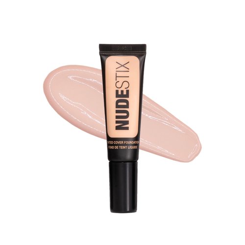 Nudestix Tinted Cover Liquid Foundation, Buildable Coverage for Even Skin Tone, Flawless Natural Lightweight Makeup Finish, Shade: Nude 2, 0.84 fl oz (25 ml)