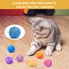 Retro Shaw Catnip Toys, Catnip Balls with Bell, Cat Toys with Silvervine and Catnip, Catnip Toys for Cats, Cat Toys for Indoor Cats, Cat Chew Toy, Cat Nip Toys for Cats Kittens Kitty, 6 Pack