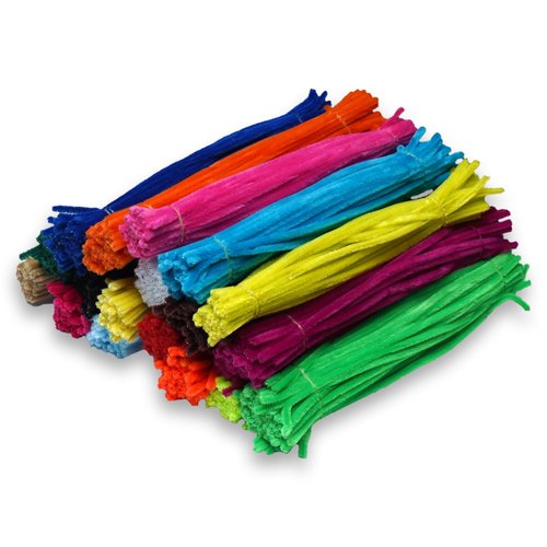 Gluerious 1200pcs Pipe Cleaners for Craft, Chenille Stems for DIY Art Decorations, 20 Assorted Colors Green Black White Orange Pastel & More, 12 inches Size for All Creative Ages