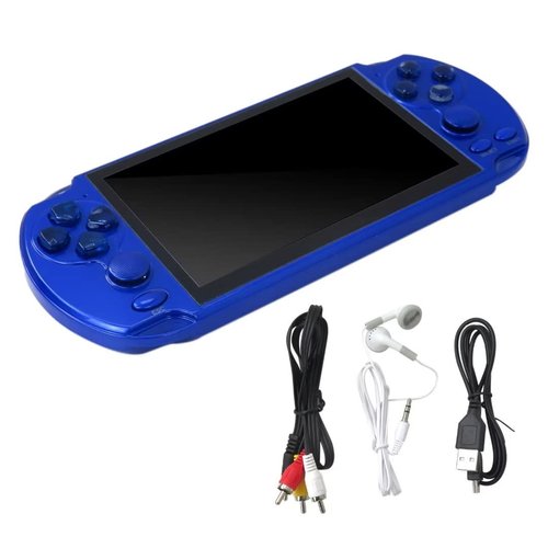 Upgraded New Handheld Game Console, 5.1 Inch Portable Retro Game Console 8G Built-in 10,000 Games, Classic Game Console Game boy Birthday Gifts Presents (Blue)