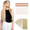 Lacer Hair Extension Tape Tabs 72 Pieces Double Sided Replacement Tape for Hair Extensions, 1.6 x 0.31 Inch (4 * 0.8cm)