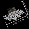 Crystal Wedding Flower Hair Comb Silver Bridal Side Hair Combs Rhinestone Leaf Headpiece Handmade Diamond Hairpiece Bride Hair Accessories for Women (Gold)