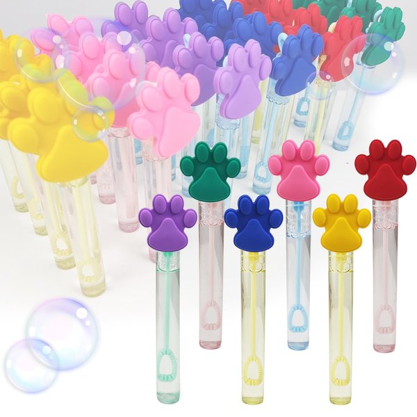 24 Piece Paw Dog Bubble Wand for Kids(6 Style),Cute Bubble Wand Great for Pets Puppy Dog Theme Party Favors,Pinata Suffer,Party Goodie Bags Filler,School Classroom Prizes (Dog Paw)