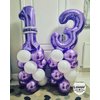 Purple 13 Number Balloons, 40 Inch Giant Number 13 Balloons Foil Mylar Helium Purple Number Balloons for 13th Birthday Party Supplies Anniversary Event Celebration Decorations