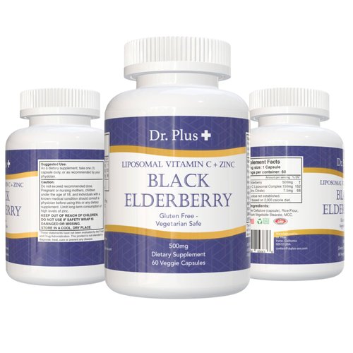 Elderberry, Liposomal Vitamin C, Zinc, Immune Support Supplement, 2 Month Supply (60 Veggie Capsules) (3)