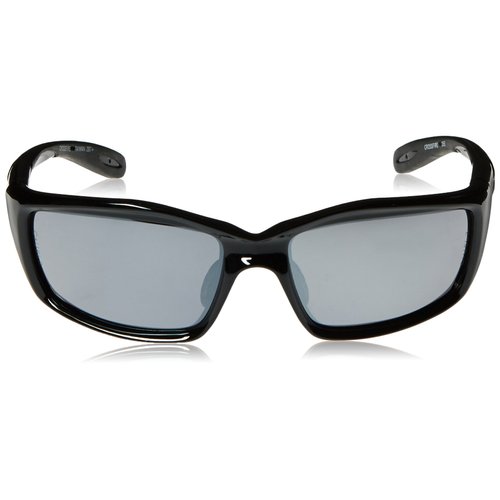 Crossfire 263 Infinity Premium Safety Glasses, Silver Mirror Lens - Shiny Black Frame