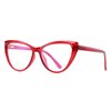 TEAPLMTT Cat Eye Blue Light Blocking Glasses for Women Trendy TR90 Frame Anti Blue Ray Eyesatrain Computer Eyeglasses(Red)