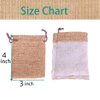 LYSXP 50PCS Burlap Bags with Drawstring，4x6 inch Drawstring Gift Bag Jewelry Pouches for Wedding Party Favors, DIY Craft, Christmas,Presents (Coffee, 4x6Inch)