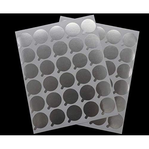 Disposable Eyelash Extension Adhesive Aluminum Foil Glue Pallet Sticker Pads 2.1 cm (300 Pieces,10 Sheets)
